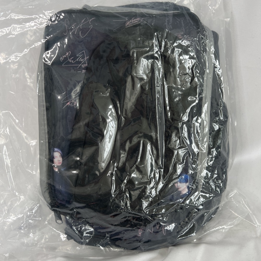 BTS‎ Backpack Kpop Casual School Music Boy Band Black Bag NEW - Picture 3 of 3
